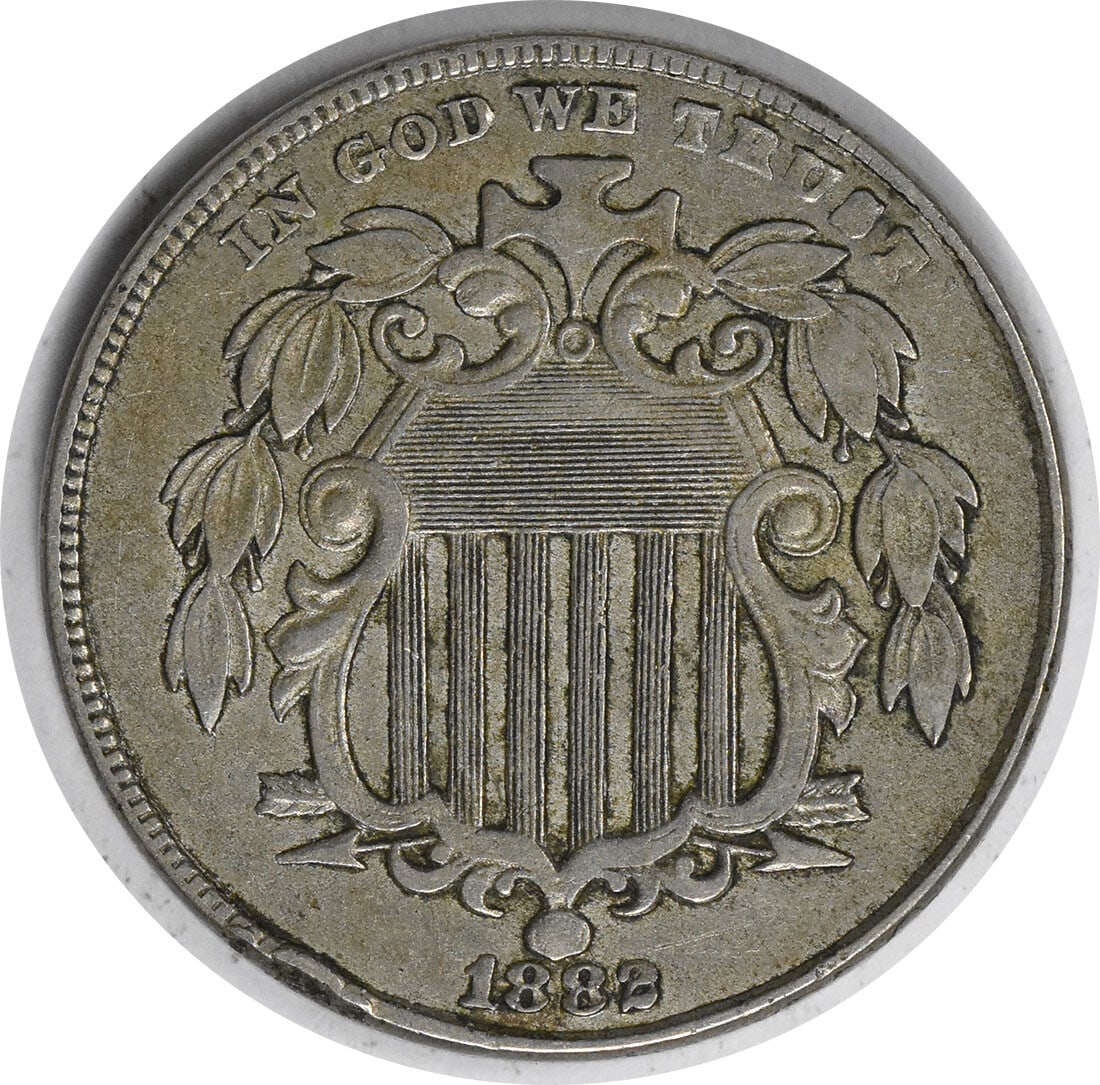 Uncertified 1882 Shield Nickel RPD EF: Uncertified 1882 Shield Nickel RPD EF This listing features Uncertified 1882 Shield Nickel RPD EF. Item specifics are provided below. Item Specifics: Country Of Origin: United States Certification: Un