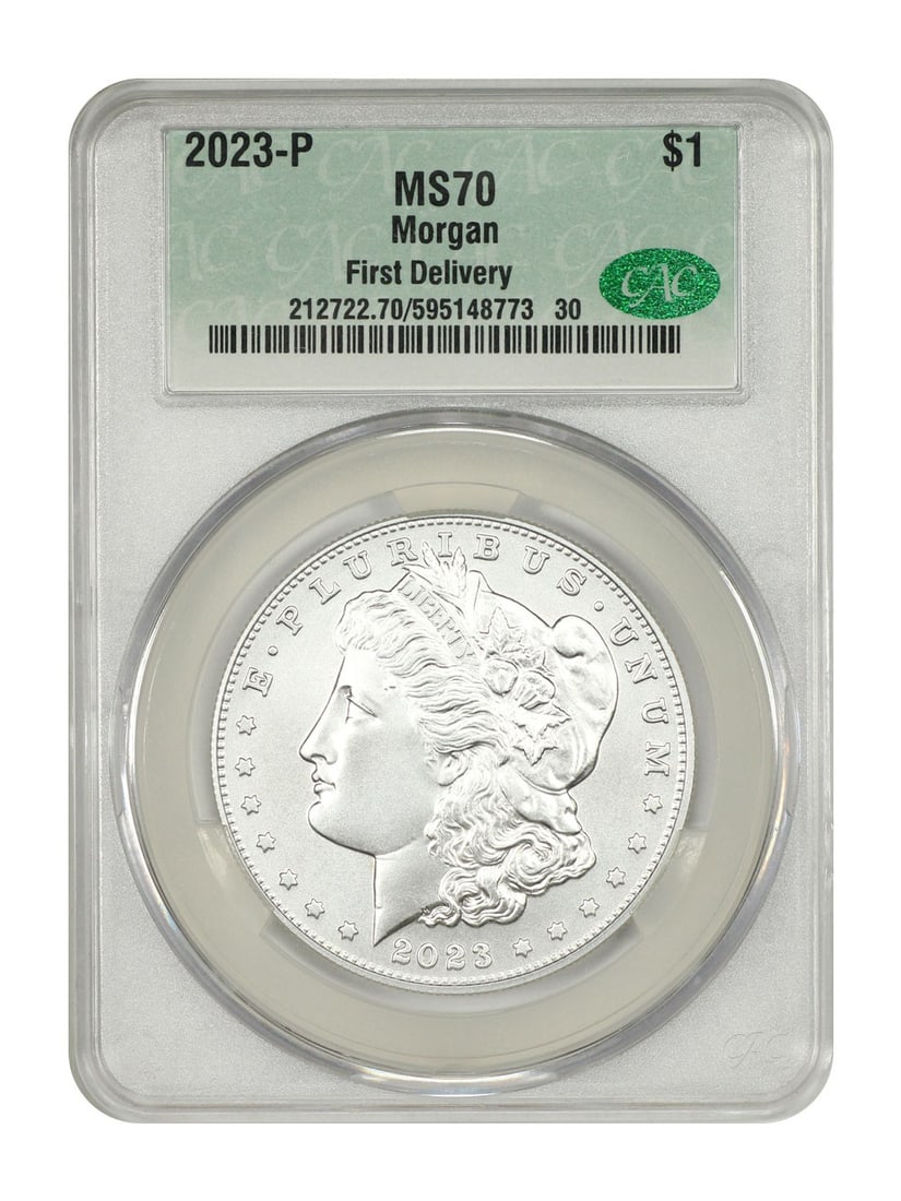 Delivery) 2023-P $1 Morgan Dollar CACG MS70 (First: Delivery) 2023-P $1 Morgan Dollar CACG MS70 (First This listing features Delivery) 2023-P $1 Morgan Dollar CACG MS70 (First. Item specifics are provided below. Item Specifics: Certification: CACG Cert