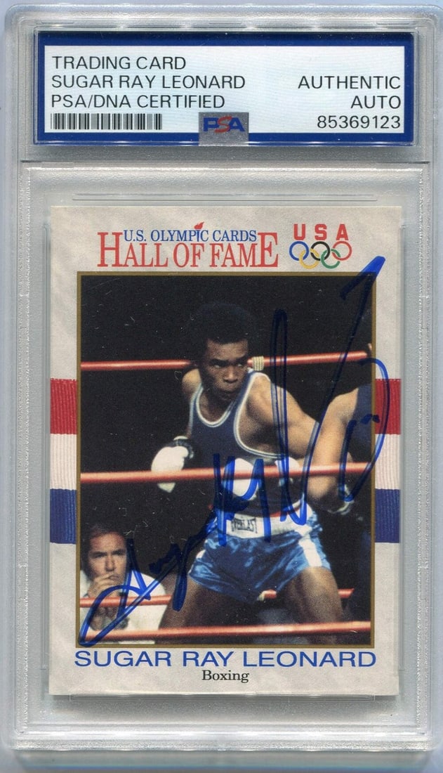 Certified Sugar Ray Leonard Autographed Trading Card PSA/ DNA: Certified Sugar Ray Leonard Autographed Trading Card PSA/ DNA This listing features Certified Sugar Ray Leonard Autographed Trading Card PSA/ DNA. Item specifics are provided below. Item Specifics: Su