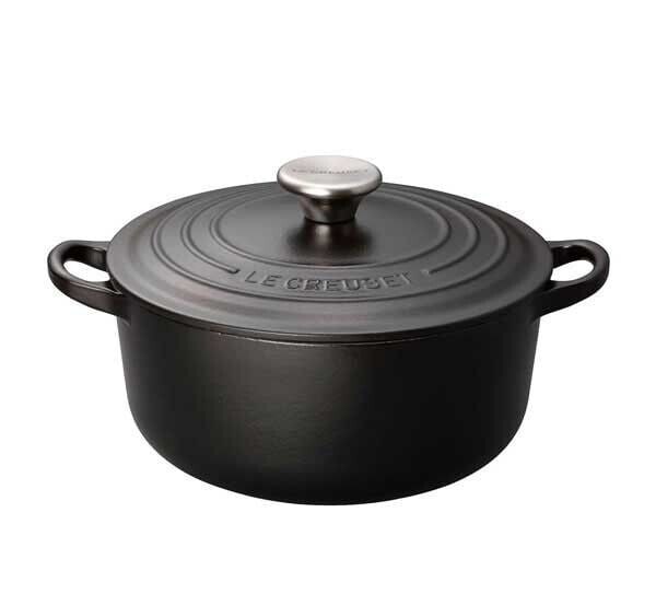 Pot Le Creuset Cocotte Ronde matte black 16 cm Enameled Cast Iron Handled (1 of 1)