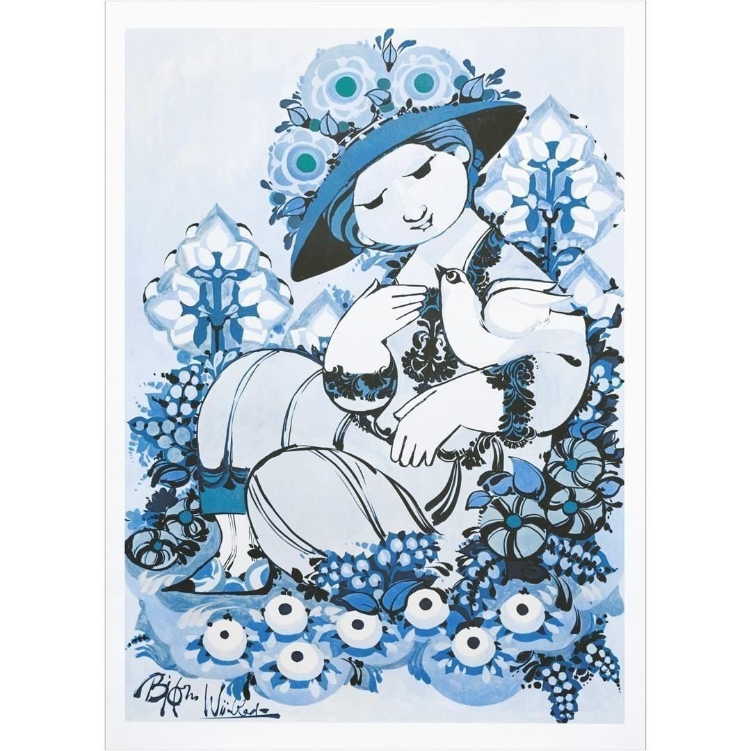 Collectible BJORN WIINBLAD The Blue Lady Poster 1980s Danish Exhibition Vintage: Collectible BJORN WIINBLAD The Blue Lady Poster 1980s Danish Exhibition Vintage This listing features Collectible BJORN WIINBLAD The Blue Lady Poster 1980s Danish Exhibition Vintage. Item specifics ar