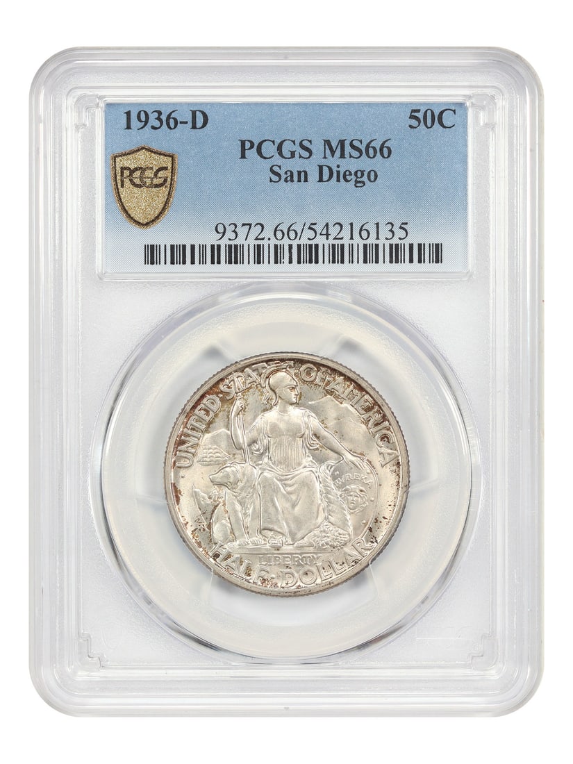 Classic Silver Commemorative - 1936-D 50C San Diego PCGS MS66: Classic Silver Commemorative - 1936-D 50C San Diego PCGS MS66 This listing features Classic Silver Commemorative - 1936-D 50C San Diego PCGS MS66. Item specifics are provided below. Item Specifics: Ce