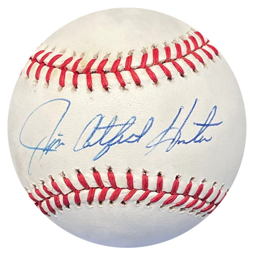 (JSA) Jim Catfish Hunter Autographed Baseball: (JSA) Jim Catfish Hunter Autographed Baseball This listing features (JSA) Jim Catfish Hunter Autographed Baseball. Item specifics are provided below. Item Specifics: Brand: James Spence Authentication