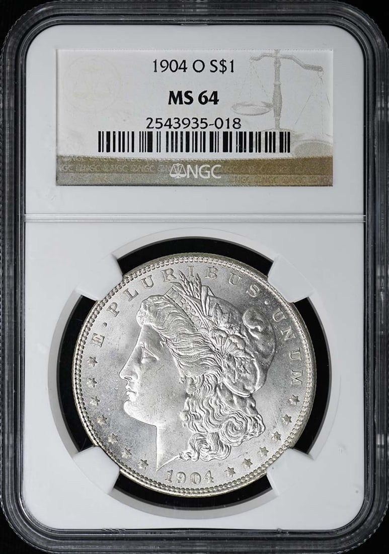 MS64 1904-O Morgan Dollar S$1 NGC: MS64 1904-O Morgan Dollar S$1 NGC This listing features MS64 1904-O Morgan Dollar S$1 NGC. Item specifics are provided below. Item Specifics: Certification: NGC Certification Number: 2543935018 Grade: