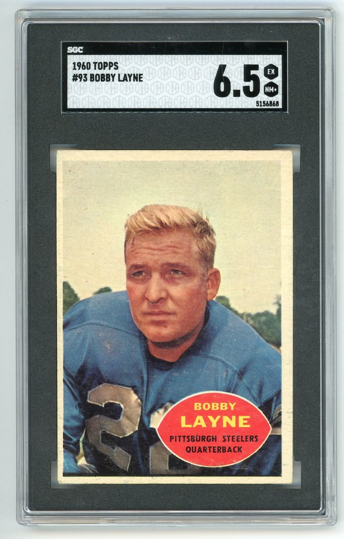 6.5 Bobby Layne 1960 Topps #93 SGC (1 of 2)