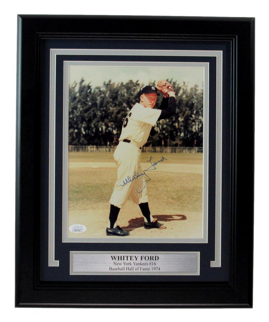 190851 Whitey Ford HOF Signed/ Auto 8x10 Photo New York Yankees Framed JSA (1 of 4)