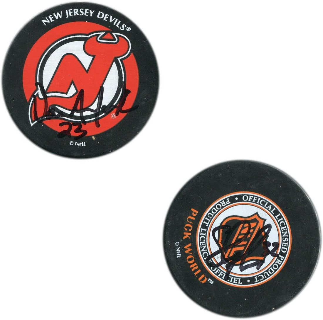 Puck Dave Andreychuk & Steve Thomas Autographed New Jersey Devils NHL: Puck Dave Andreychuk & Steve Thomas Autographed New Jersey Devils NHL This listing features Puck Dave Andreychuk & Steve Thomas Autographed New Jersey Devils NHL. Item specifics are provided below. It