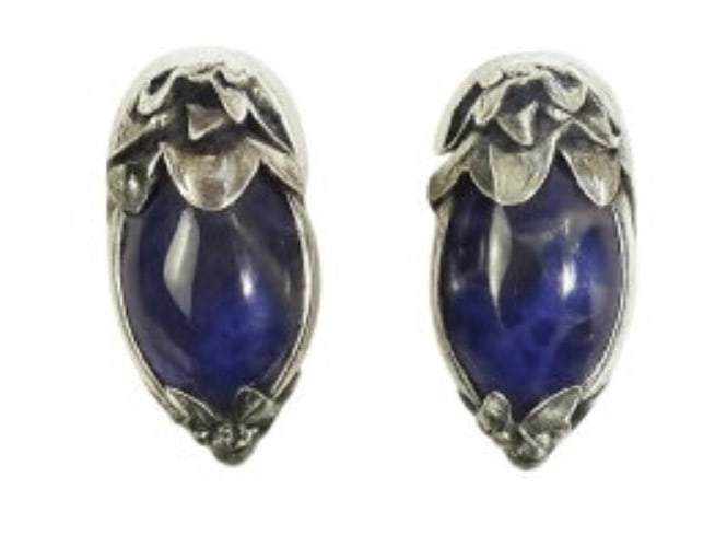 Box Georg Jensen Sodalite Clip-on Earring Sterling Silver with Original: Box Georg Jensen Sodalite Clip-on Earring Sterling Silver with Original This listing features Box Georg Jensen Sodalite Clip-on Earring Sterling Silver with Original. Item specifics are provided below