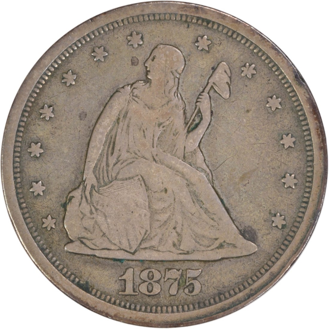 Uncertified 1875-S Twenty Cent Piece F: Uncertified 1875-S Twenty Cent Piece F This listing features Uncertified 1875-S Twenty Cent Piece F. Item specifics are provided below. Item Specifics: Country Of Origin: United States Certification: