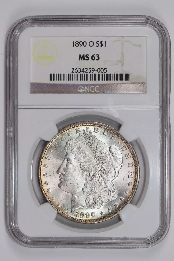 MS63 1890-O MORGAN DOLLAR NGC: MS63 1890-O MORGAN DOLLAR NGC This listing features MS63 1890-O MORGAN DOLLAR NGC. Item specifics are provided below. Item Specifics: Country Of Origin: USA Certification: NGC Composition: Silver Grad