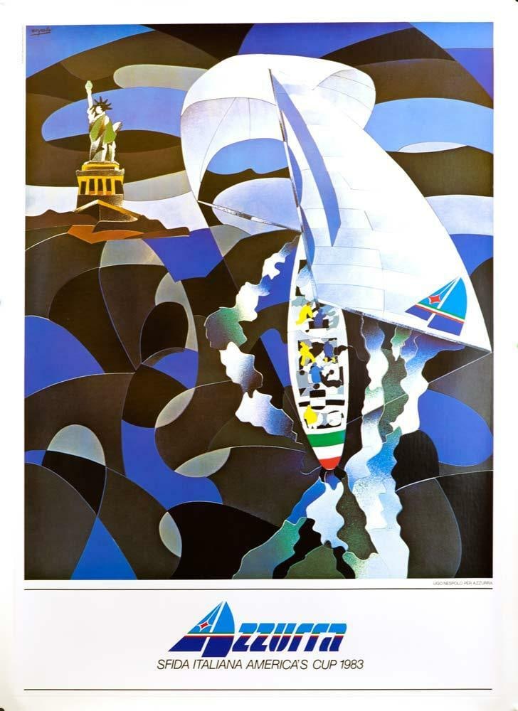 Poster America'S Cup Sailboat Racing Ugo Nespolo 1983 Azzurra Printing: Poster America'S Cup Sailboat Racing Ugo Nespolo 1983 Azzurra Printing This listing features Poster America'S Cup Sailboat Racing Ugo Nespolo 1983 Azzurra Printing. Item specifics are provided below.