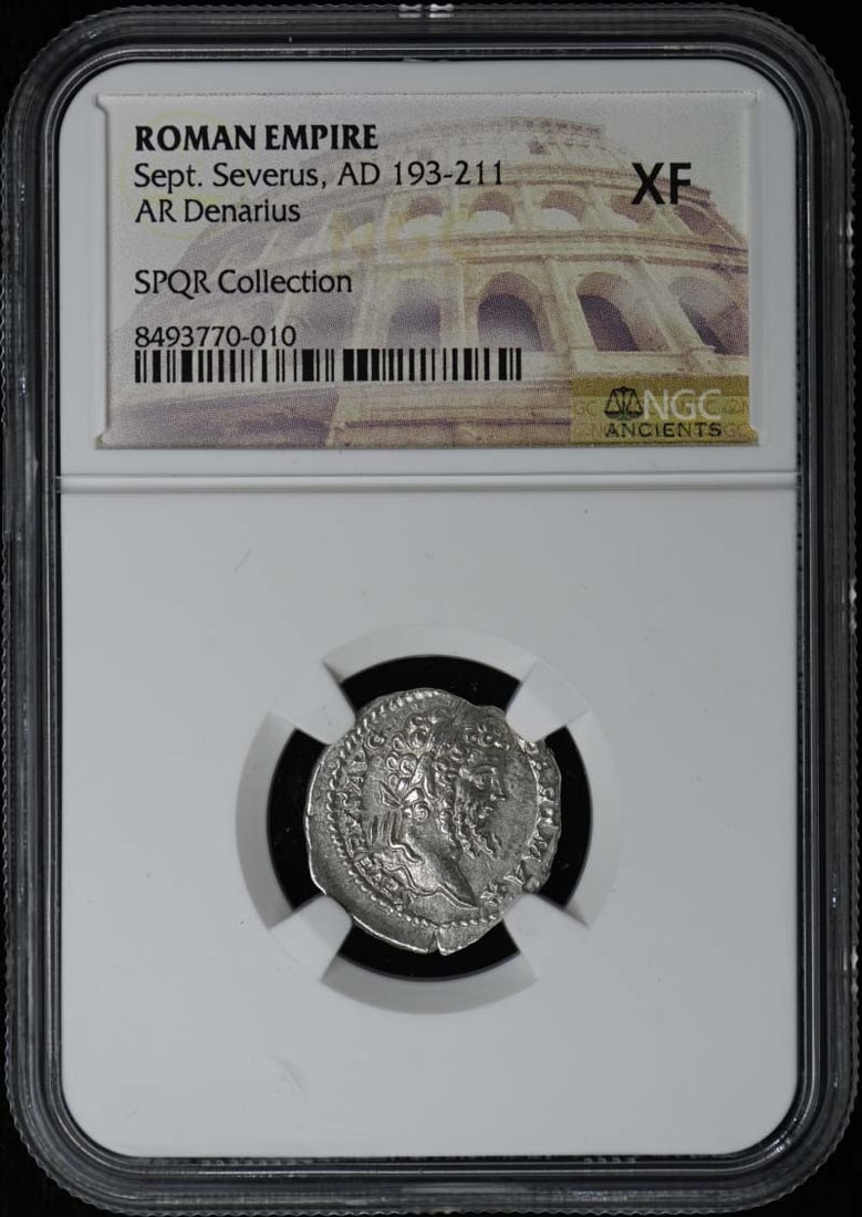 AD 193-211 ROMAN EMPIRE AR Denarius NGC XF40 - Sept. Severus: AD 193-211 ROMAN EMPIRE AR Denarius NGC XF40 - Sept. Severus This listing features AD 193-211 ROMAN EMPIRE AR Denarius NGC XF40 - Sept. Severus. Item specifics are provided below. Item Specifics: Cert