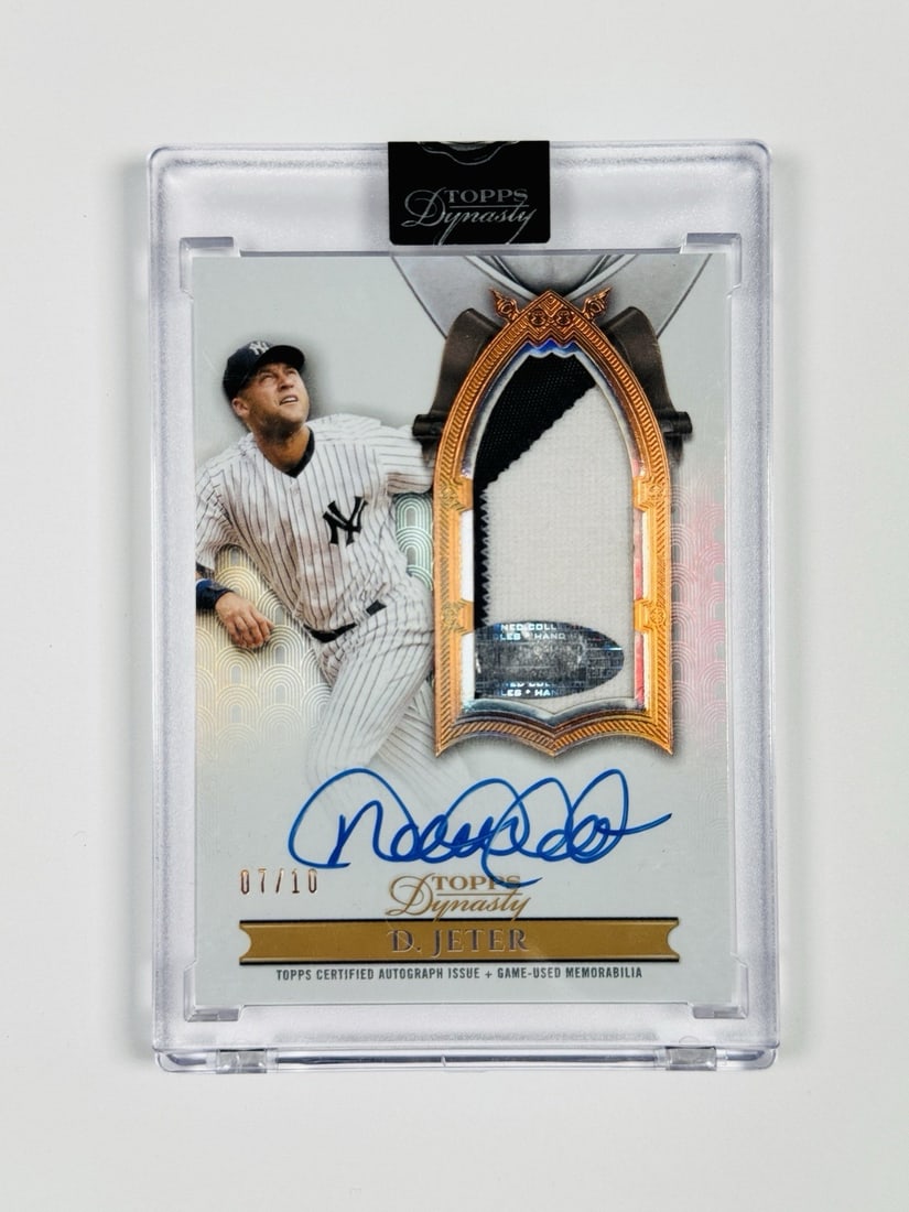 10 2024 TOPPS DYNASTY DEREK JETER #DAPB-DJ1 DYNASTIC DEED GAME PATCH AUTO/ (1 of 2)