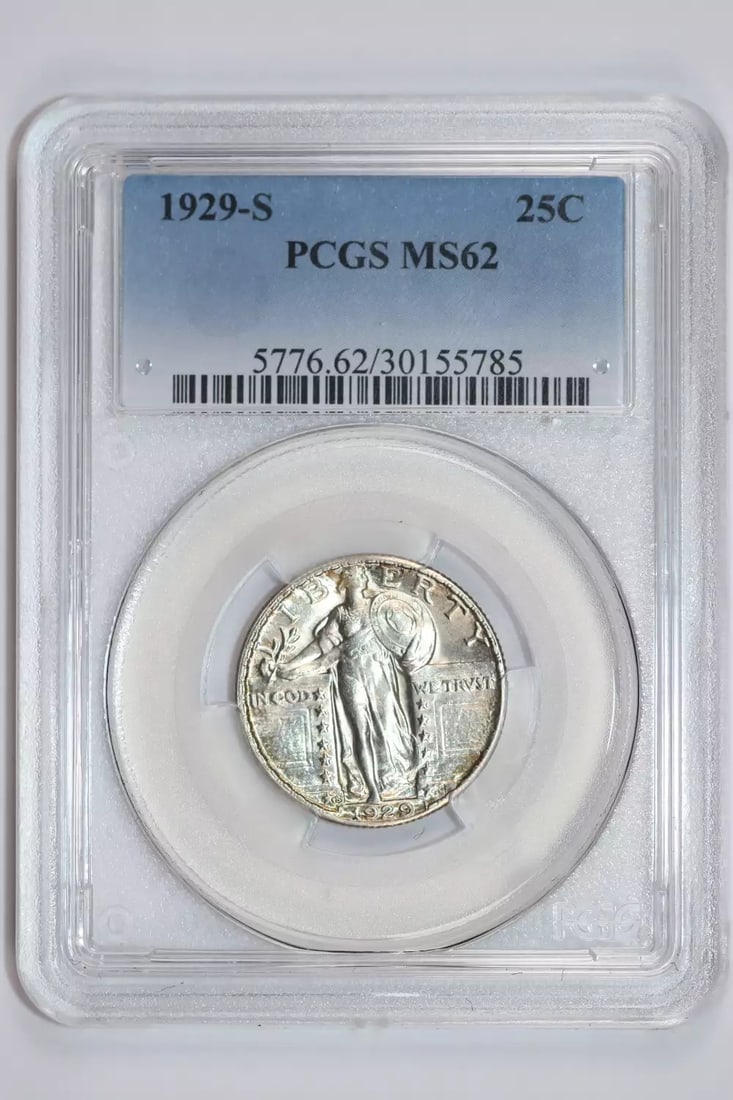 MS62 1929-S STANDING LIBERTY QUARTER PCGS: MS62 1929-S STANDING LIBERTY QUARTER PCGS This listing features MS62 1929-S STANDING LIBERTY QUARTER PCGS. Item specifics are provided below. Item Specifics: Country Of Origin: USA Certification: PCGS