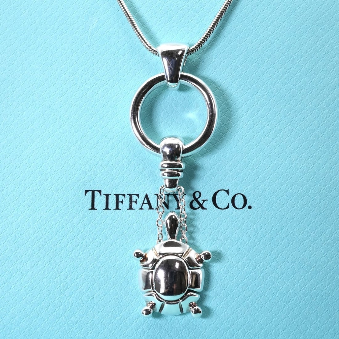 Rare Vintage Tiffany & Co Turtle Charm Sterling Silver 925 Long Pendant Necklace: Rare Vintage Tiffany & Co Turtle Charm Sterling Silver 925 Long Pendant Necklace This listing features Rare Vintage Tiffany & Co Turtle Charm Sterling Silver 925 Long Pendant Necklace. Item specifics