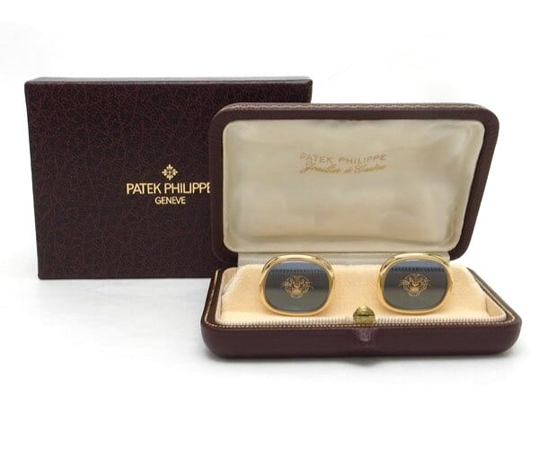 Boxed Patek Philippe Golden Ellipse TIGER 18k Yellow Gold Animal Blue Cufflinks: Boxed Patek Philippe Golden Ellipse TIGER 18k Yellow Gold Animal Blue Cufflinks This listing features Boxed Patek Philippe Golden Ellipse TIGER 18k Yellow Gold Animal Blue Cufflinks. Item specifics ar