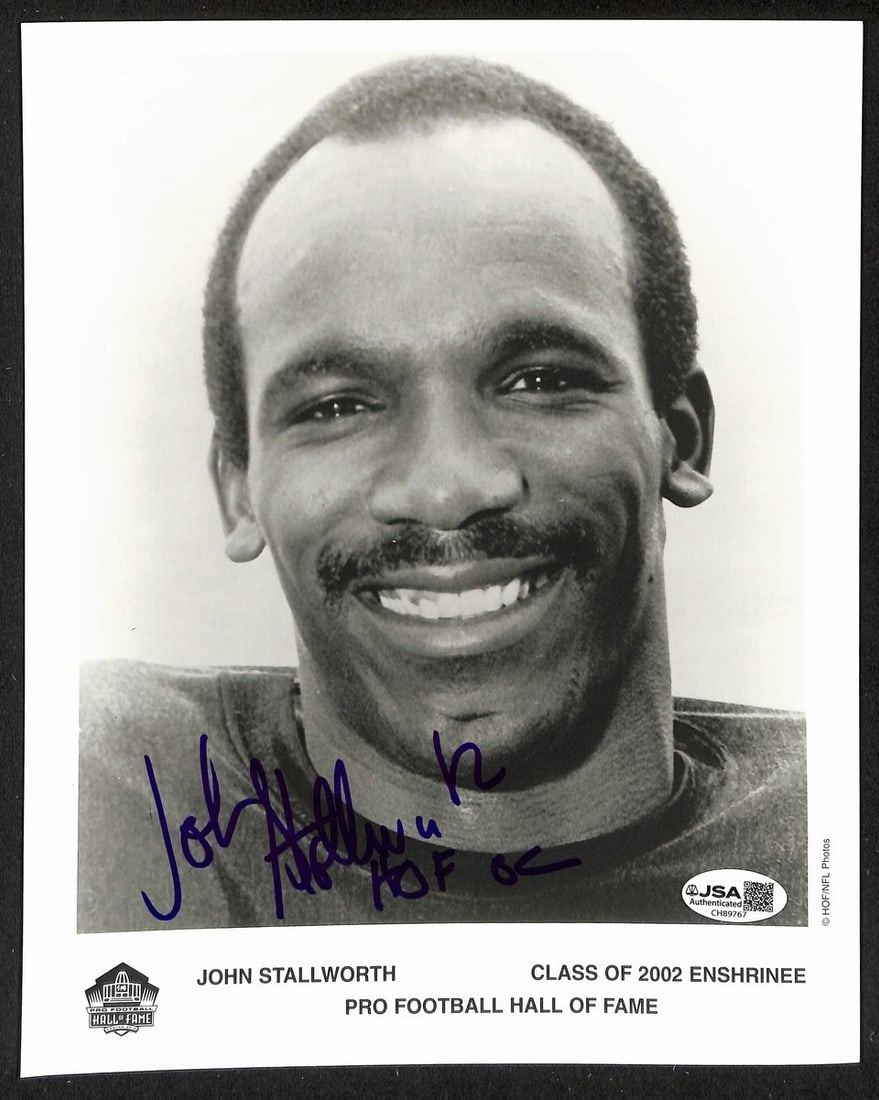 BA201964 John Stallworth Official Pro Football HOF Auto/ Signed 8x10 Photo JSA: BA201964 John Stallworth Official Pro Football HOF Auto/ Signed 8x10 Photo JSA This listing features BA201964 John Stallworth Official Pro Football HOF Auto/ Signed 8x10 Photo JSA. Item specifics are