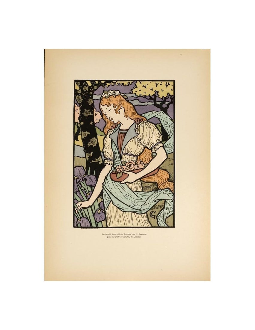 1896 Original Vintage Poster Garden By Grasset For Affiches Illustrees (1 of 1)