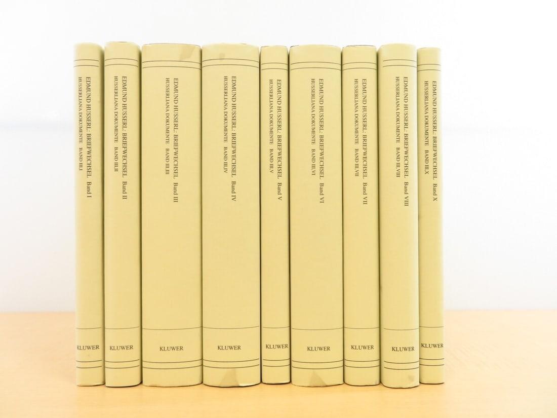 Kluwer Academic - Edmund Husserl Briefwechsel 9-Volume Set (Vol. 1-8 - 10) - 1994: Kluwer Academic - Edmund Husserl Briefwechsel 9-Volume Set (Vol. 1-8 - 10) - 1994 This listing features Kluwer Academic - Edmund Husserl Briefwechsel 9-Volume Set (Vol. 1-8 - 10) - 1994. Item specific