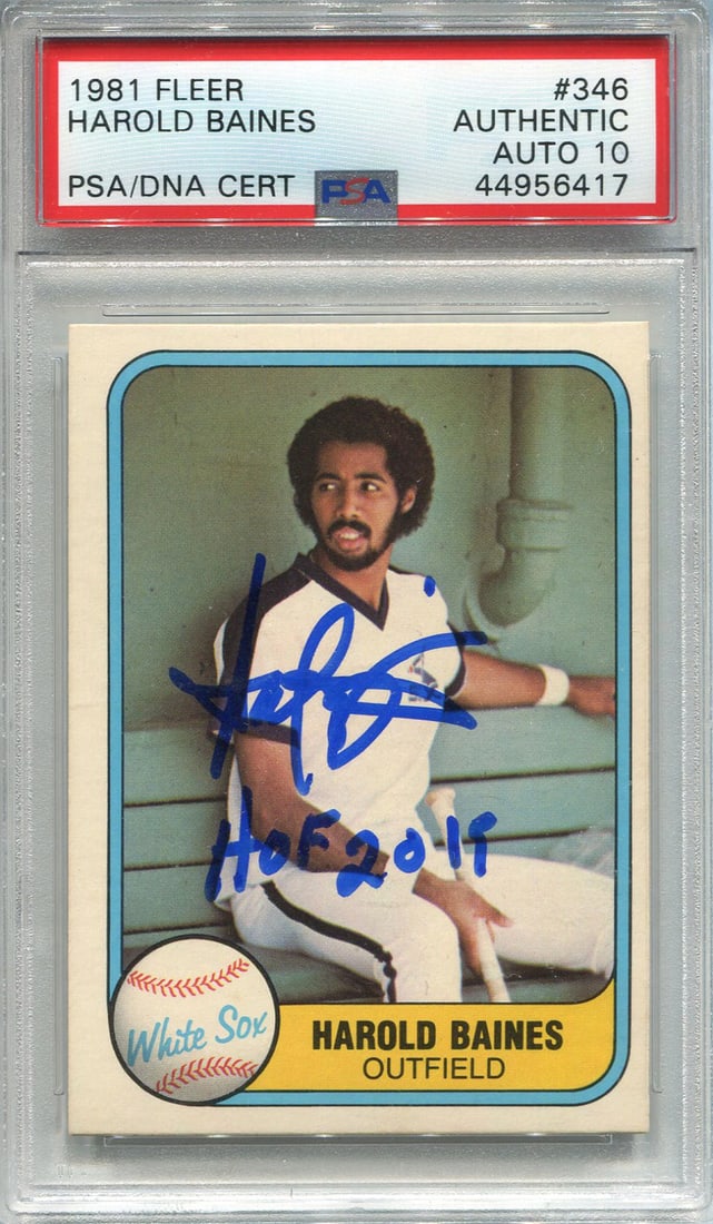 (PSA) Harold Baines "HOF 2019" Autographed 1981 Fleer Rookie Card: (PSA) Harold Baines "HOF 2019" Autographed 1981 Fleer Rookie Card This listing features (PSA) Harold Baines "HOF 2019" Autographed 1981 Fleer Rookie Card. Item specifics are provided below. Item Speci
