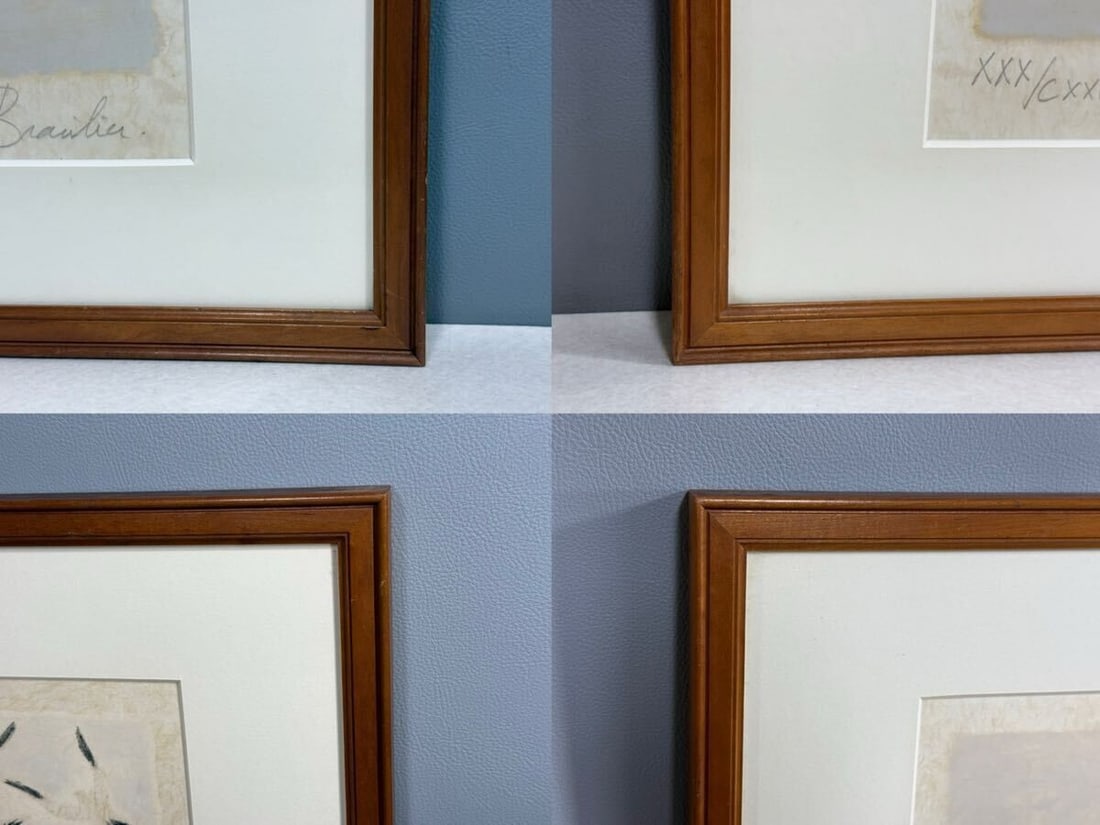 Framed Authentic Andre Brasilier Lithograph "Flanders Coast" Signed - 8