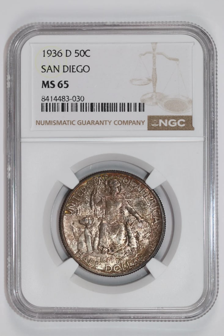 PQ 1936-D SAN DIEGO COMMEMORATIVE HALF DOLLAR NGC MS65 FRESH: PQ 1936-D SAN DIEGO COMMEMORATIVE HALF DOLLAR NGC MS65 FRESH This listing features PQ 1936-D SAN DIEGO COMMEMORATIVE HALF DOLLAR NGC MS65 FRESH. Item specifics are provided below. Item Specifics: Cert
