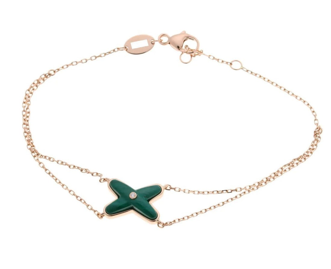 Paper Chaumet Liens Malachite Diamond 18k Rose Gold Chain Bracelet Bangle with: Paper Chaumet Liens Malachite Diamond 18k Rose Gold Chain Bracelet Bangle with This listing features Paper Chaumet Liens Malachite Diamond 18k Rose Gold Chain Bracelet Bangle with. Item specifics are