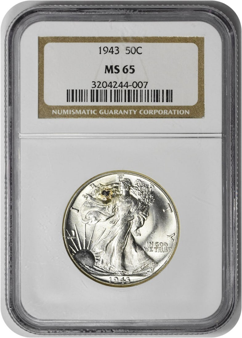 NGC 1943 Walking Liberty Silver Half Dollar MS65: NGC 1943 Walking Liberty Silver Half Dollar MS65 This listing features NGC 1943 Walking Liberty Silver Half Dollar MS65. Item specifics are provided below. Item Specifics: Country Of Origin: United St