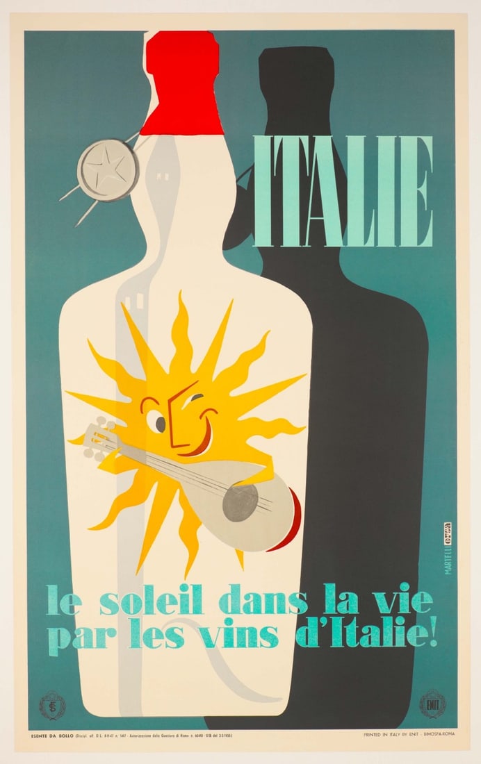 Soleil Drink Italian Wine By Martelli Italian Railways Enit 1955 Italie Le: Soleil Drink Italian Wine By Martelli Italian Railways Enit 1955 Italie Le This listing features Soleil Drink Italian Wine By Martelli Italian Railways Enit 1955 Italie Le. Item specifics are provided
