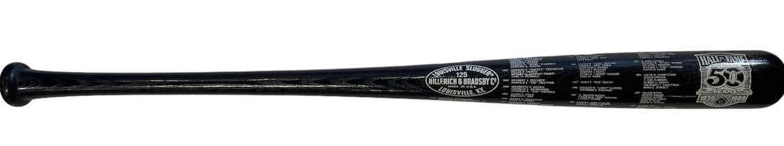 MLB Hall of Fame Louisville Slugger unsigned Commemorative Black Bat 1939-1989 (1 of 4)