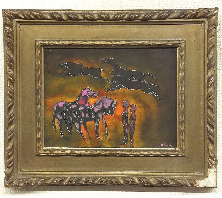 Framed Fred Klein Elk Watercolor Painting Surreal Animals Signed French Art: Framed Fred Klein Elk Watercolor Painting Surreal Animals Signed French Art This listing features Framed Fred Klein Elk Watercolor Painting Surreal Animals Signed French Art. Item specifics are provid