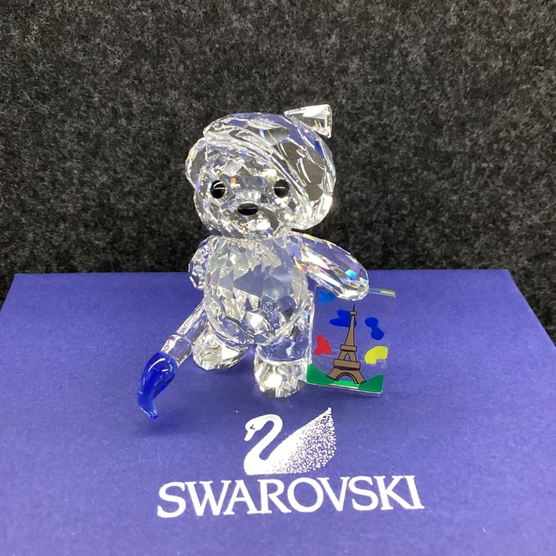 box Swarovski Crystal Clear Figurine Kris Bear Francois Painter's Pale Rare With (1 of 9)