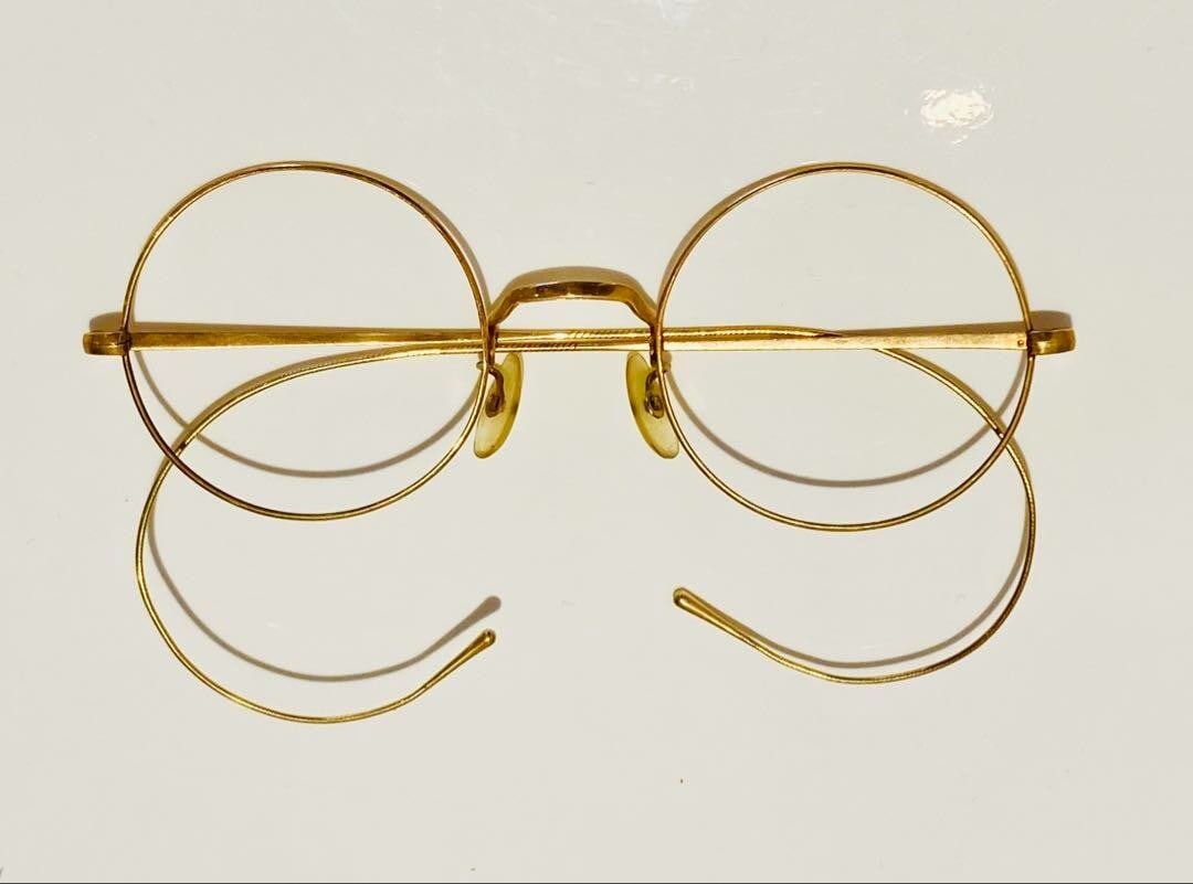 Unused Japanese 18K Yellow Gold Round Eyeglasses Frame Retro Vintage MINT: Unused Japanese 18K Yellow Gold Round Eyeglasses Frame Retro Vintage MINT This listing features Unused Japanese 18K Yellow Gold Round Eyeglasses Frame Retro Vintage MINT. Item specifics are provided b