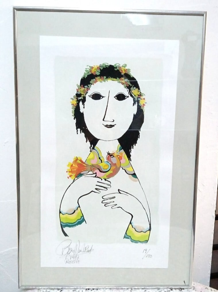 COA Bjrn Wiinblad Rosette Lithograph 1997 Signed 19/ 120 Denmark Art: COA Bjrn Wiinblad Rosette Lithograph 1997 Signed 19/ 120 Denmark Art This listing features COA Bjrn Wiinblad Rosette Lithograph 1997 Signed 19/ 120 Denmark Art. Item specifics are provided below. 