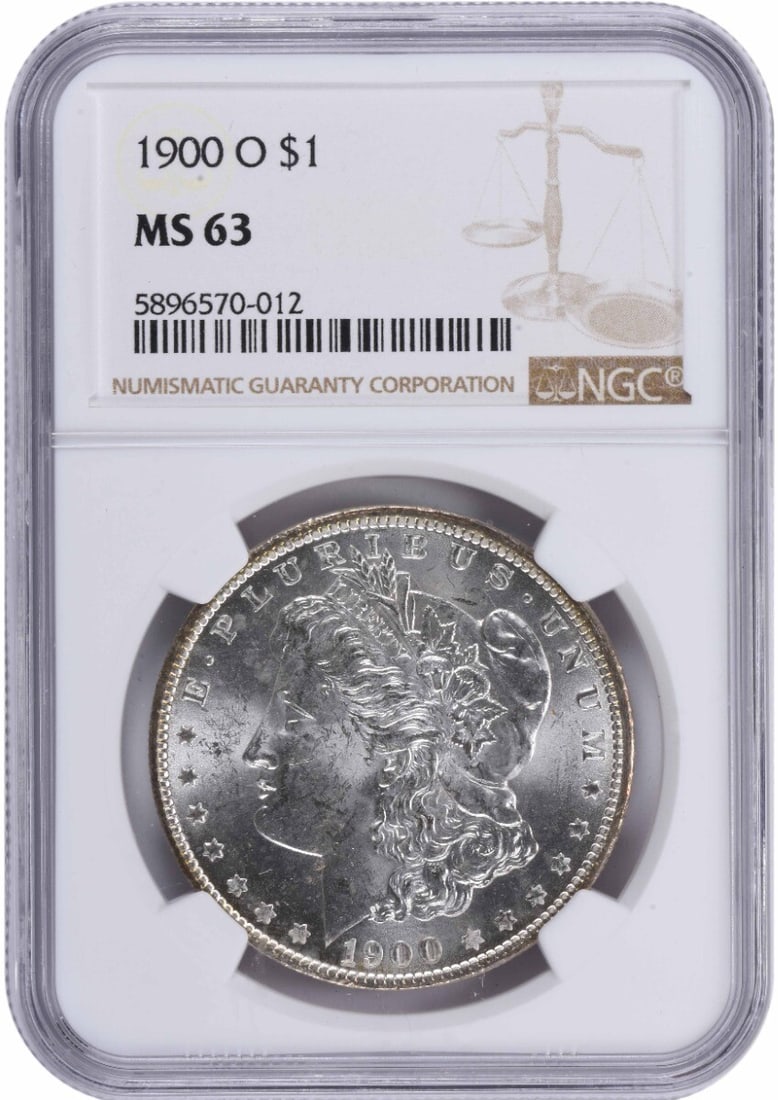 NGC 1900-O Morgan Silver Dollar MS63: NGC 1900-O Morgan Silver Dollar MS63 This listing features NGC 1900-O Morgan Silver Dollar MS63. Item specifics are provided below. Item Specifics: Country Of Origin: United States Certification: NGC