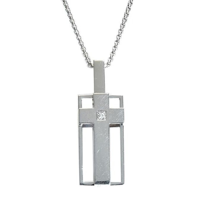 Womens Roger Dubuis Follow Me Diamond 18k White Gold Cross Pendant Necklace: Womens Roger Dubuis Follow Me Diamond 18k White Gold Cross Pendant Necklace This listing features Womens Roger Dubuis Follow Me Diamond 18k White Gold Cross Pendant Necklace. Item specifics are provid