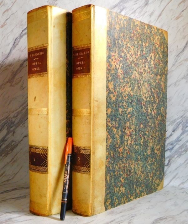 Latin 1750 Venice Sancti Bernardi Opera Omnia 3 vols in 2 Folio Mabillon Notes (1 of 10)