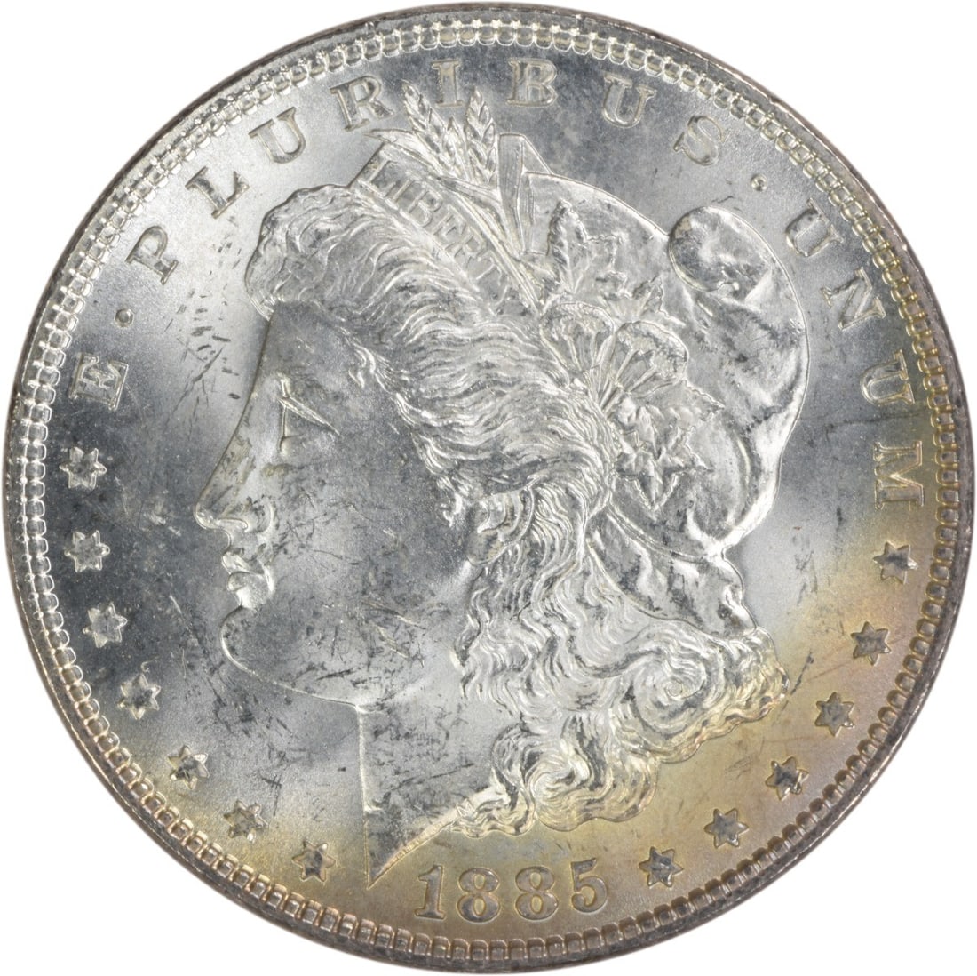 Uncertified 1885 Morgan Silver Dollar BU: Uncertified 1885 Morgan Silver Dollar BU This listing features Uncertified 1885 Morgan Silver Dollar BU. Item specifics are provided below. Item Specifics: Country Of Origin: United States Certificati
