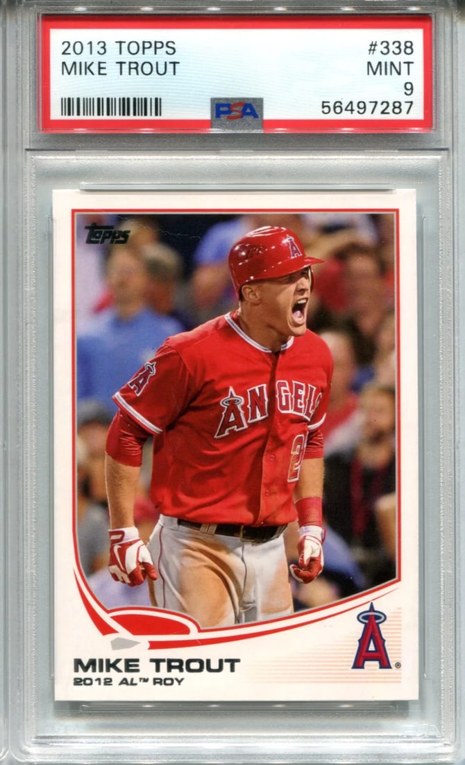 Card Mike Trout 2013 Topps #338 PSA Mint 9 (1 of 2)