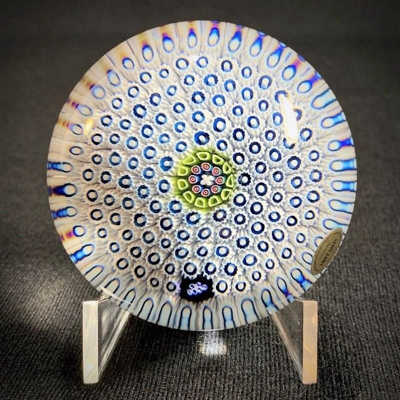 France Saint Louis Crystal 1972 Millefiori White Blue Glass Paperweight Vintage: France Saint Louis Crystal 1972 Millefiori White Blue Glass Paperweight Vintage This listing features France Saint Louis Crystal 1972 Millefiori White Blue Glass Paperweight Vintage. Item specifics ar