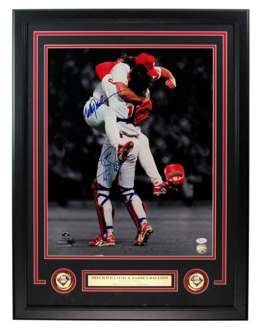 200135 Mitch Williams & Darren Daulton Phillies Signed 16x20 Photo Framed JSA: 200135 Mitch Williams & Darren Daulton Phillies Signed 16x20 Photo Framed JSA This listing features 200135 Mitch Williams & Darren Daulton Phillies Signed 16x20 Photo Framed JSA. Item specifics are pr