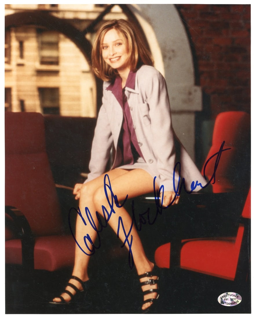 Photo Calista Flockhart Autographed 8x10: Photo Calista Flockhart Autographed 8x10 This listing features Photo Calista Flockhart Autographed 8x10. Item specifics are provided below. Item Specifics: Signed inblue sharpie across the front of th