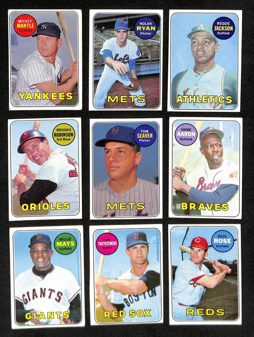 195366 1969 Topps Baseball Card Complete Set (1-664) Mantle Seaver Ryan Jackson (1 of 12)