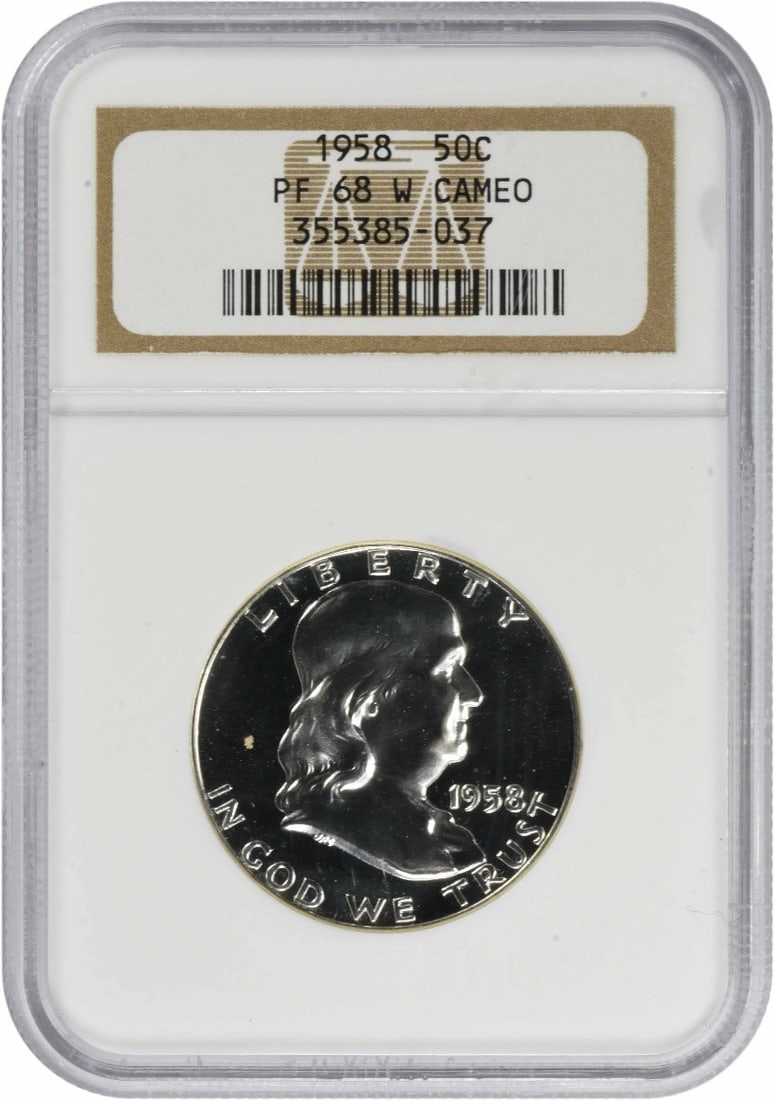NGC 1958 Franklin Silver Half Dollar PR68CAM: NGC 1958 Franklin Silver Half Dollar PR68CAM This listing features NGC 1958 Franklin Silver Half Dollar PR68CAM. Item specifics are provided below. Item Specifics: Country Of Origin: United States Cer