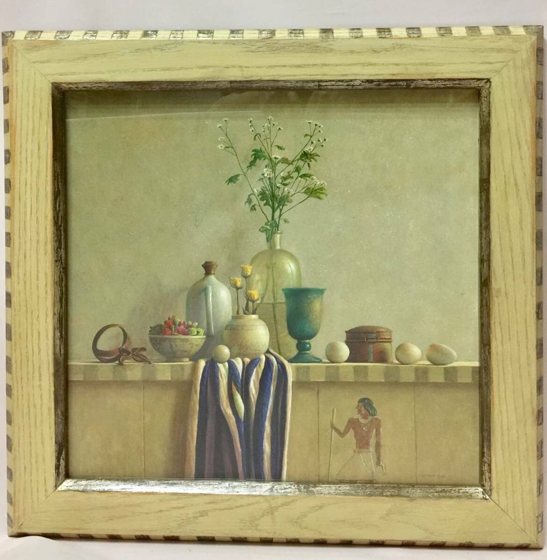 Still Life - Julien Landa Original Painting Oil on Canvas Signed Framed (1 of 3)