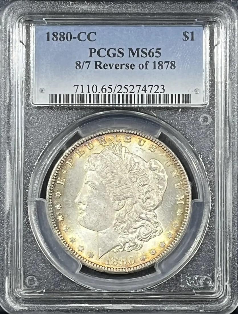 MS65 1880-CC 8/ 7 REVERSE 78 MORGAN DOLLAR PCGS: MS65 1880-CC 8/ 7 REVERSE 78 MORGAN DOLLAR PCGS This listing features MS65 1880-CC 8/ 7 REVERSE 78 MORGAN DOLLAR PCGS. Item specifics are provided below. Item Specifics: Country Of Origin: USA Certifi