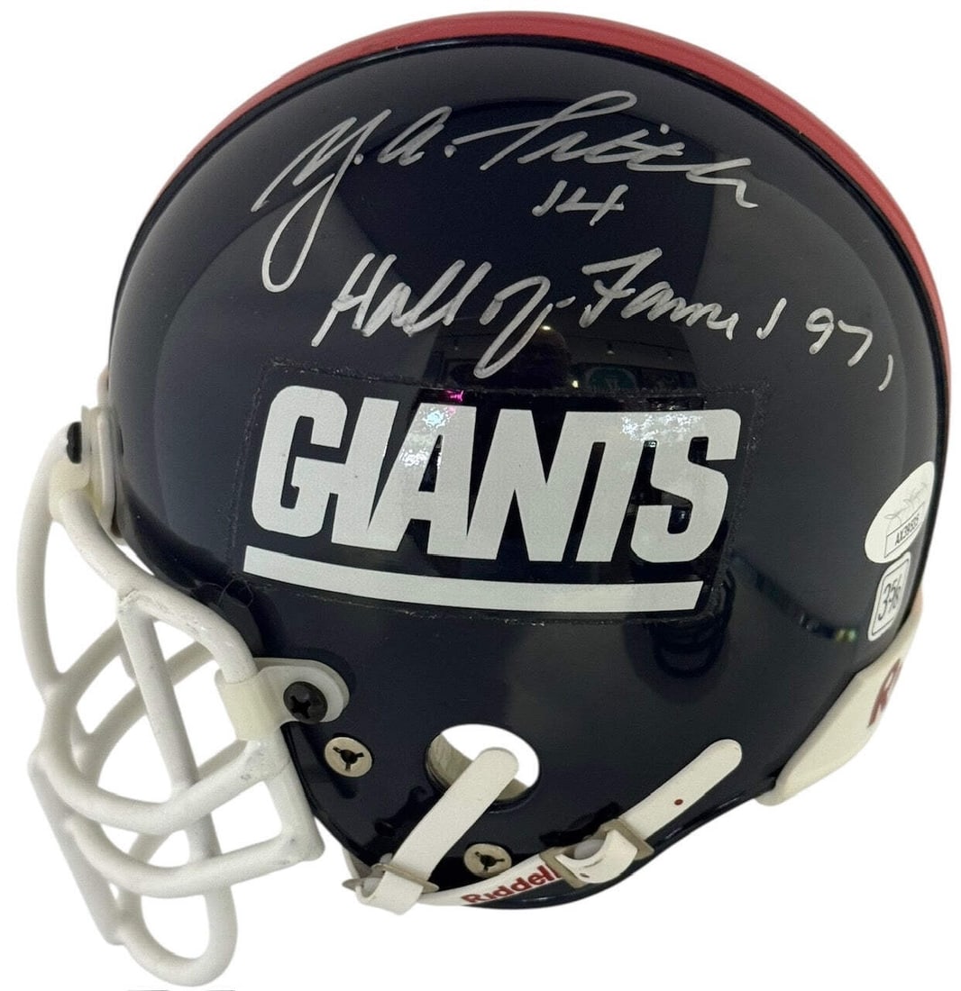 (JSA) Y.A. Tittle Autographed Giants Mini Helmet: (JSA) Y.A. Tittle Autographed Giants Mini Helmet This listing features (JSA) Y.A. Tittle Autographed Giants Mini Helmet. Item specifics are provided below. Item Specifics: Brand: James Spence Authenti