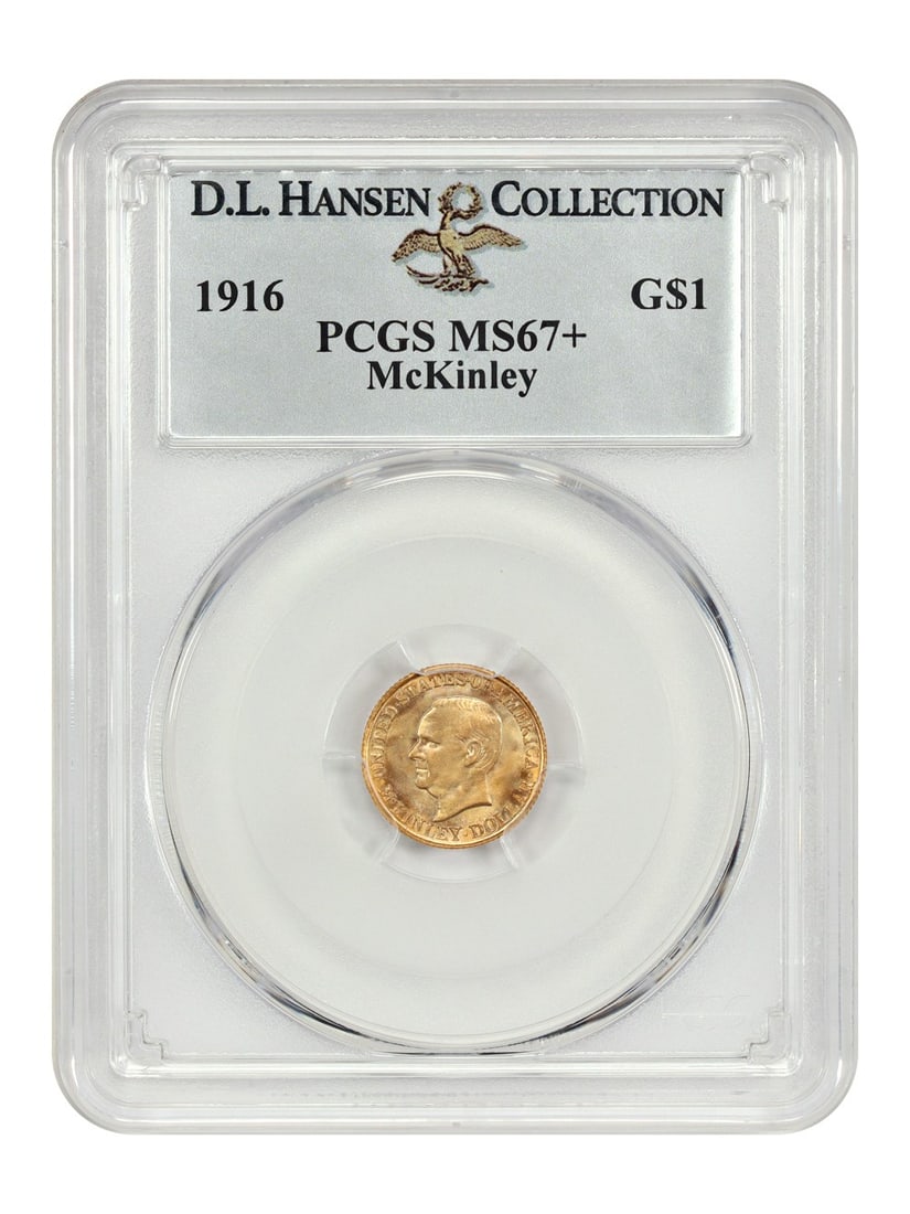Classic Gold Commemorative - 1916 G$1 McKinley PCGS MS67+ ex: D.L. Hansen (1 of 4)