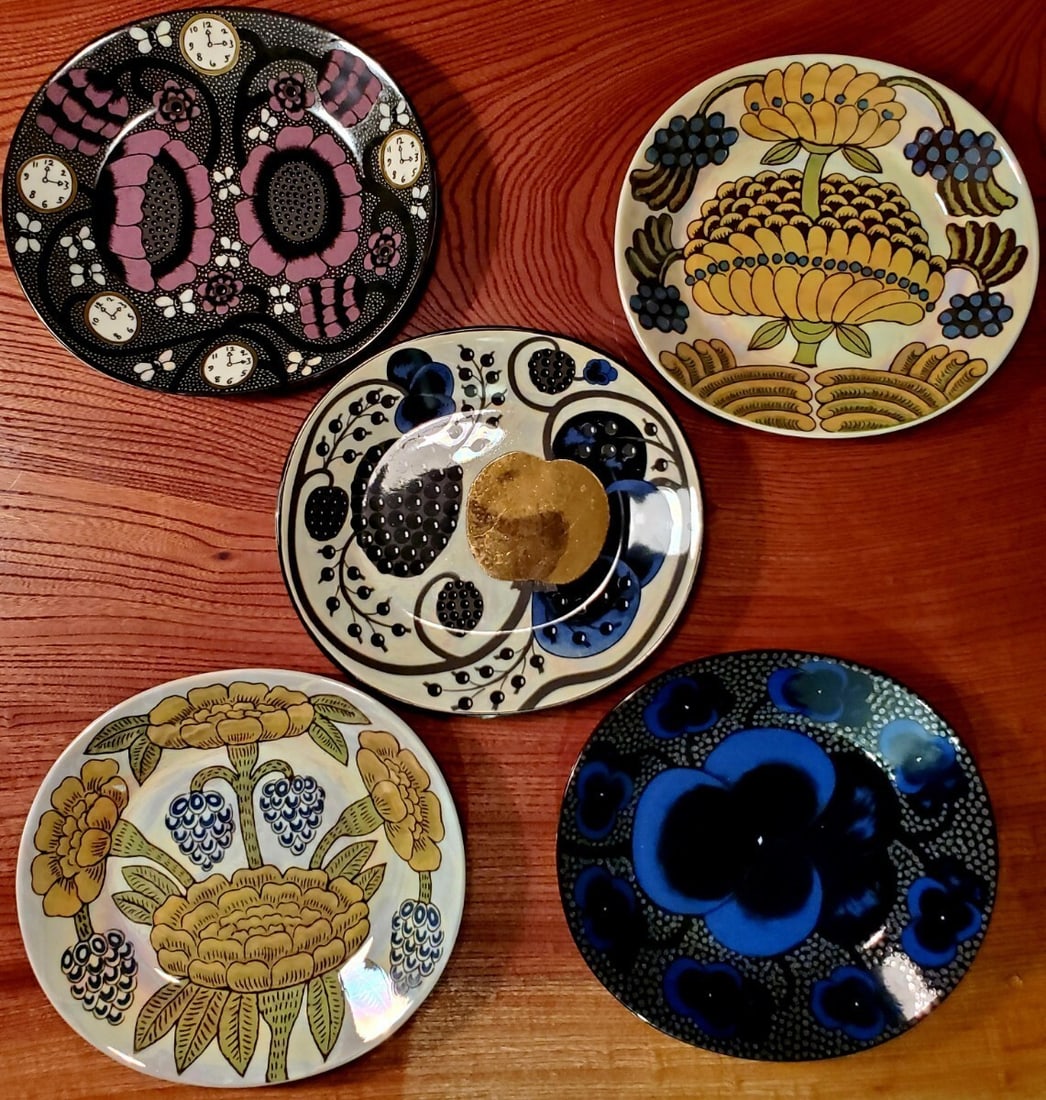 Tablewar ARABIA plate Birger Kaipiainen ELEGANCE plates Set of 5 1980s Vintage (1 of 10)