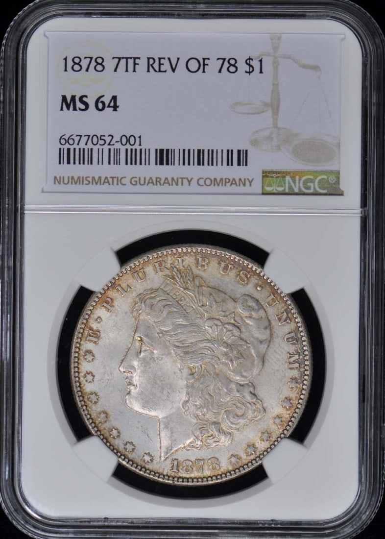 MS64 1878 7TF REV OF 78 Morgan Dollar S$1 NGC: MS64 1878 7TF REV OF 78 Morgan Dollar S$1 NGC This listing features MS64 1878 7TF REV OF 78 Morgan Dollar S$1 NGC. Item specifics are provided below. Item Specifics: Certification: NGC Certification N